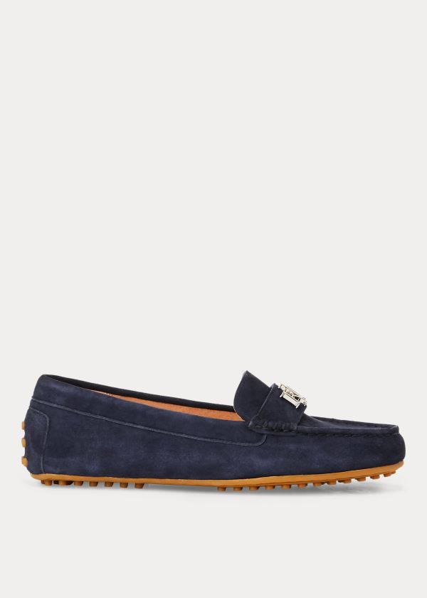 Ralph Lauren Barnsbury Suede Loafers Dame Danmark (TQGPK8294)